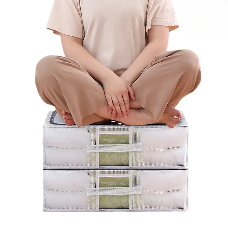 Thick folding transparent under the bed box household cloth clothing quilt under the bed toy box large