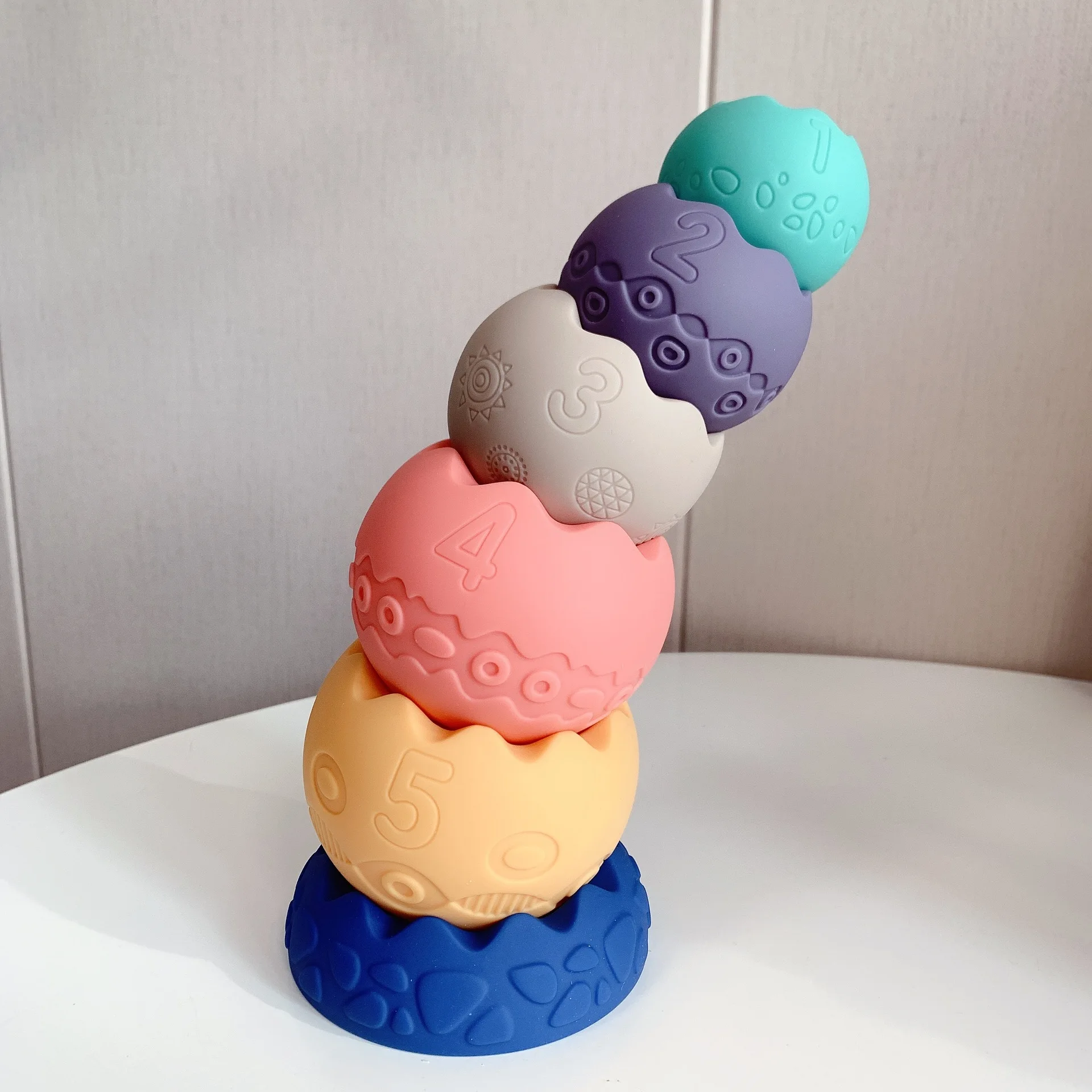 Baby Things Newborn 3D Colorful Educational Bebe Safety Soft Building Blocks Toddler Chewing Blocks Squeezable Bath Toys