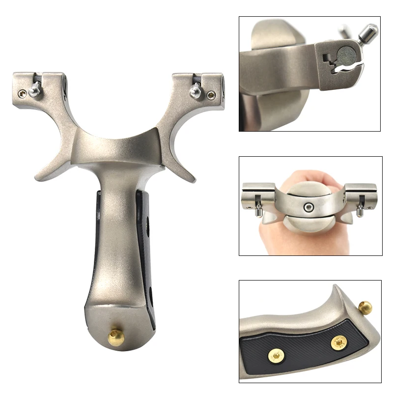 Powerful Outdoor Hunting Stainless Steel Slingshot Strong Band Sling Shot For Sports Shooting