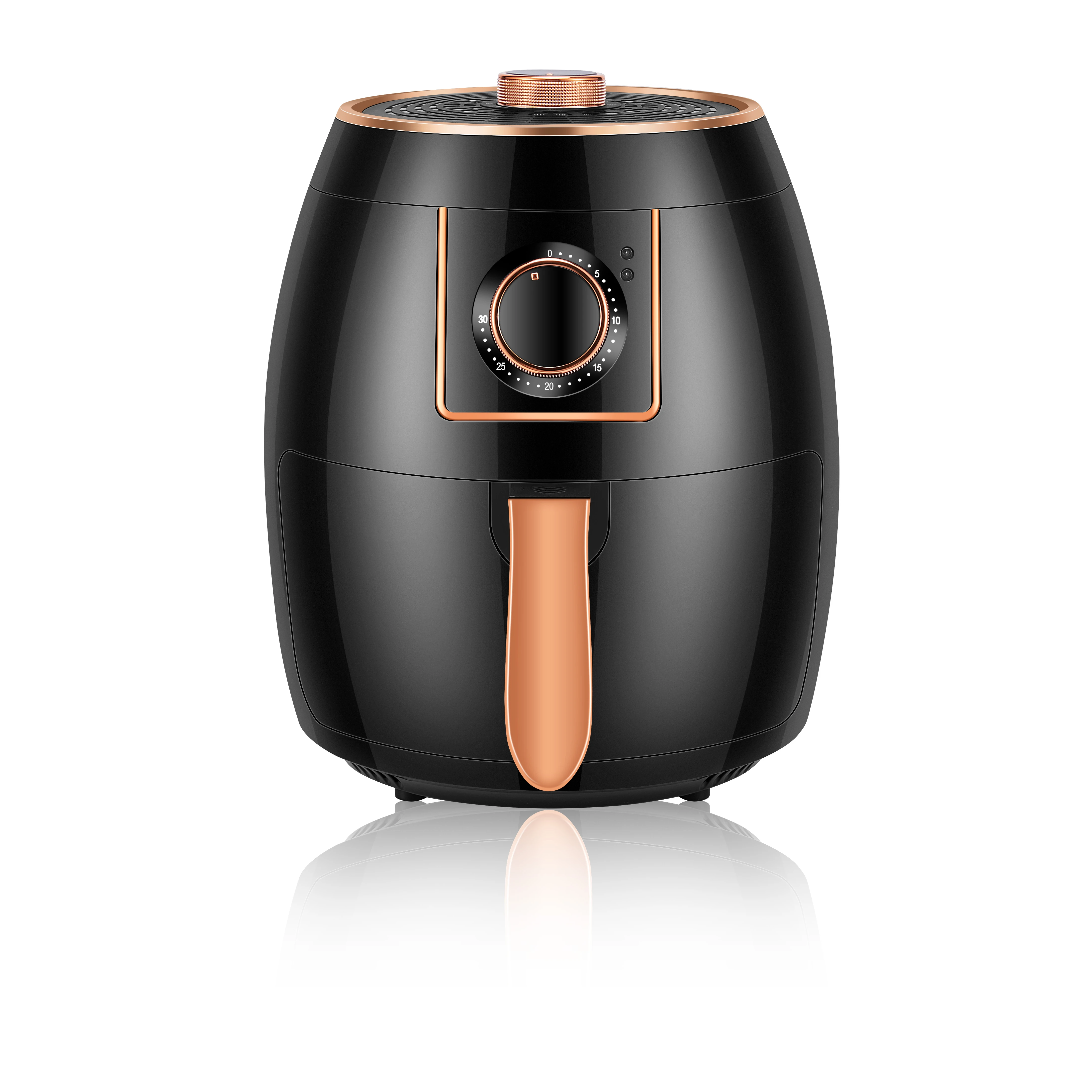 Custom 4.5L Capacity Mechanical Button Steam Silver Crest Stainless Steel Liner  Oven Air Deep Fryer/Air Fryer