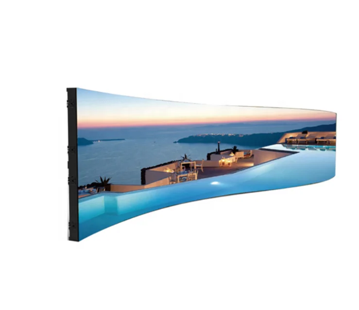 High Quality HD Full Color Flexible LED Video Wall Indoor Pantallas LED Curve Screen Arc-shaped LED Display