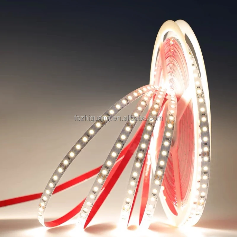 Cob светодиодные полосы света 12 В-24 В 8 мм гибкая медная лента высокой плотности NFC 320 светодиоды/м 2700K-6000K декор для кухни