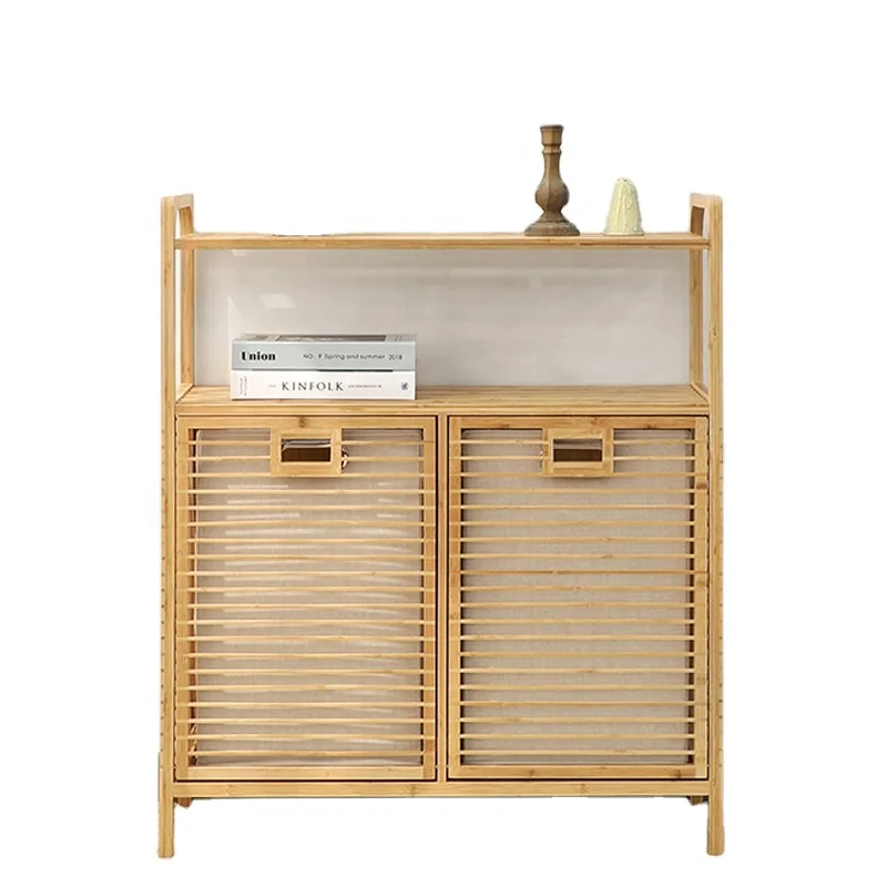 Chest of Drawers Storage Shelf Cabinet Furniture with Plank Living Room Bedroom Bamboo Modern Organizer Kitchen for Kitchen