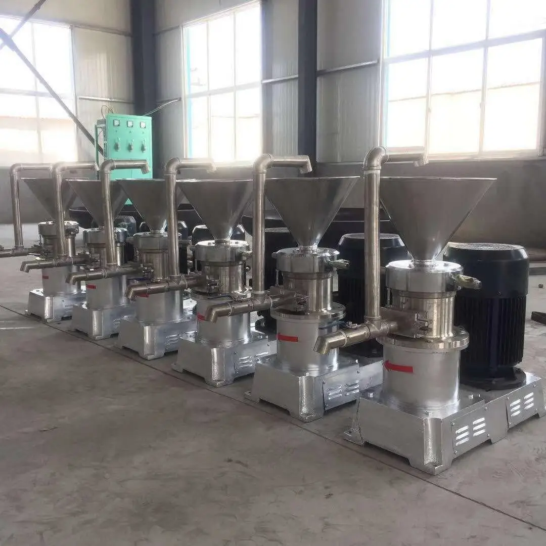 CE big garlic onion blueberry mango yam sauce colloid milling machine mini commercial machinery to make peanut butter powder