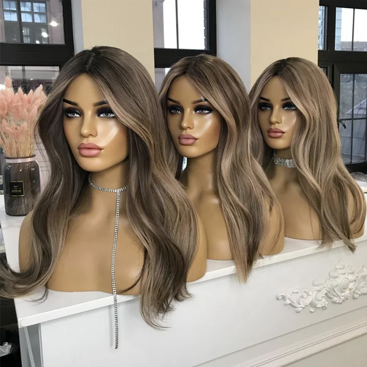 Fashion Platinum Highlight Color 100% Raw Virgin European Human Hair HD Transparent Lace Front Wigs Hair Vendors