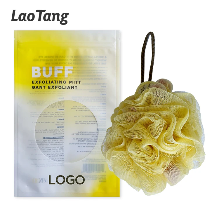 Bath Sponge Shower Loofahs 60g Mesh Pouf Bath Scrunchies Body Wash Puff