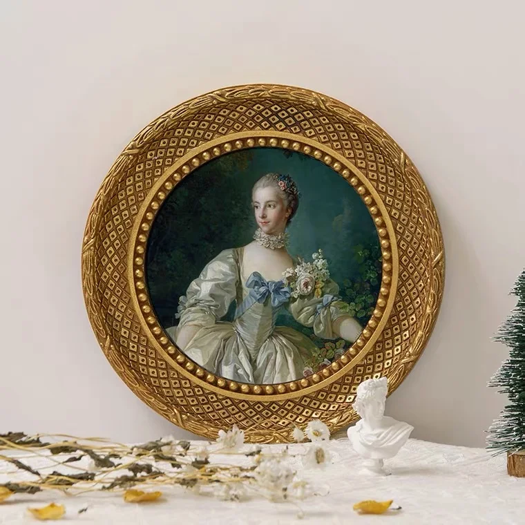 Vintage Oval Photo Frame Small Picture Frame with Couple Sunflower Wall Art Home Decor Luxury Photo Frames 10 Pieces 2 Color