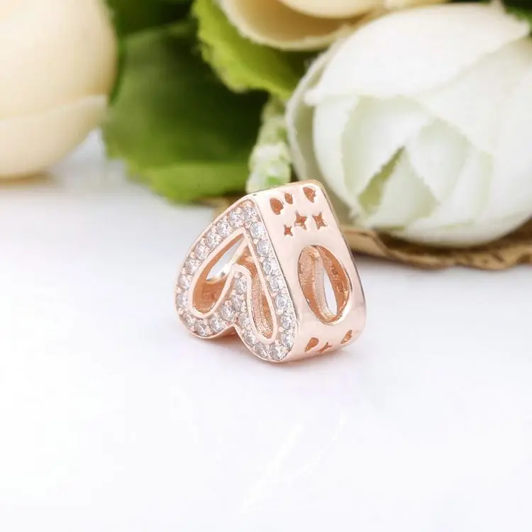 Factory Wholesale 925 silver Heart bangle charms