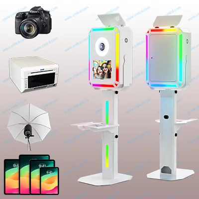 Chimee Camera photobooth dslr iPad photo booth Surface Pro wedding photo booth for sale selfie kiosk with flashlight