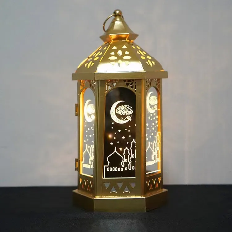 New Ramadan Decorations Table Decor Lantern LED Hanging Light Eid Mubarak Decoration Ramadan Gift Lanterns