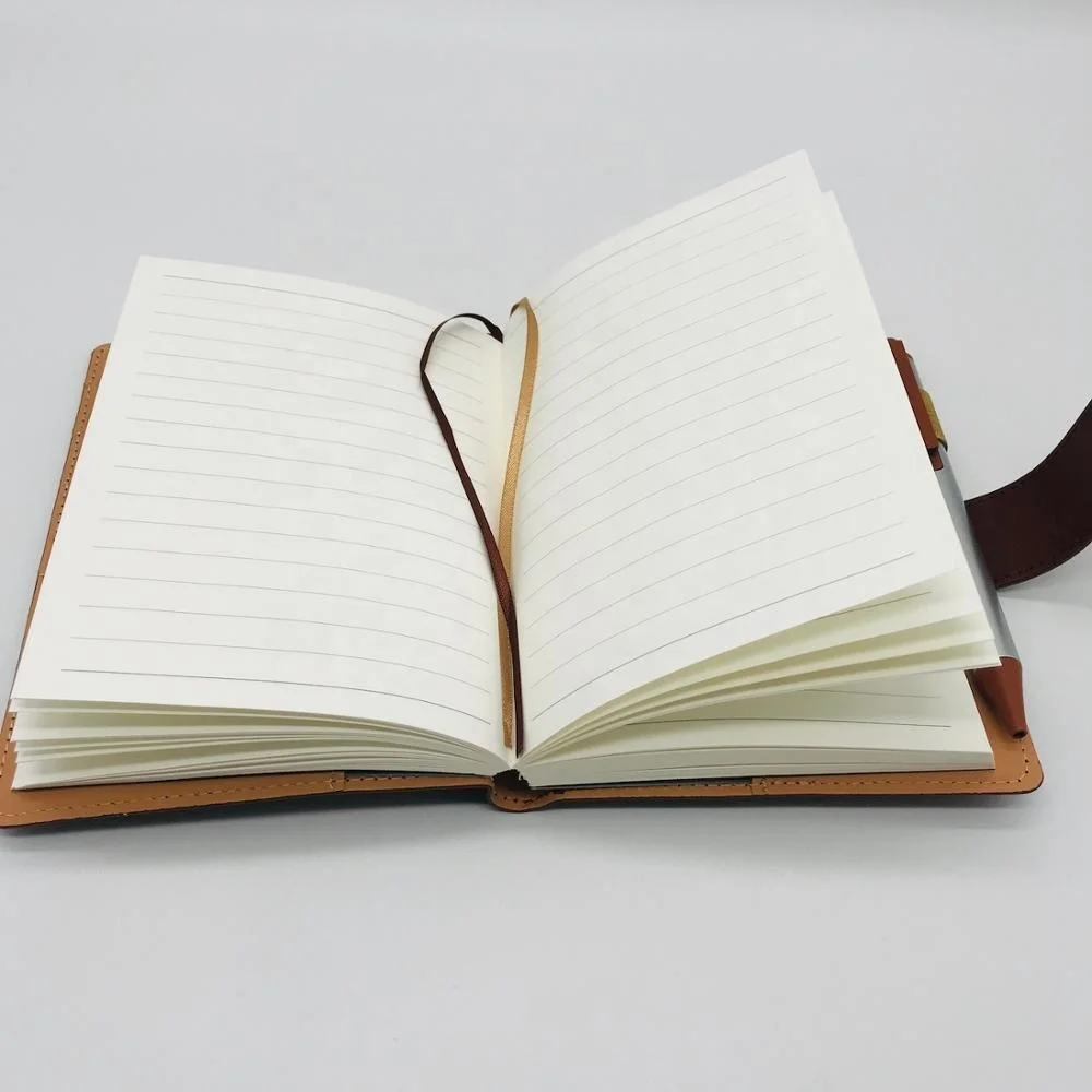 A6 custom refillable travel notebook leather planner eco friendly organizer
