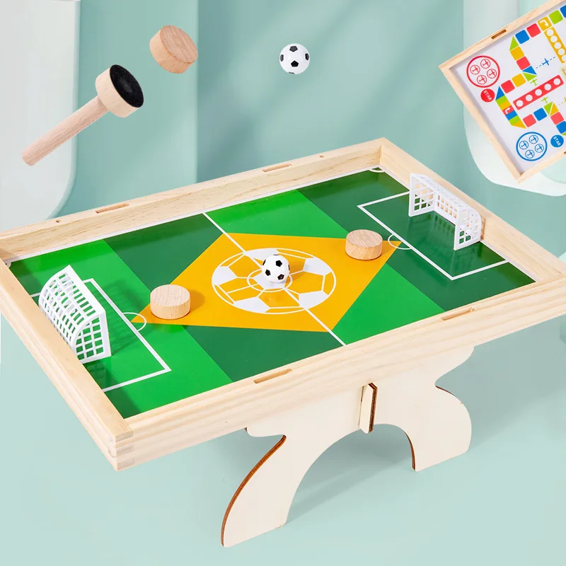 Wooden Soccer Game Board Games Toys Wooden table football game for kids and family