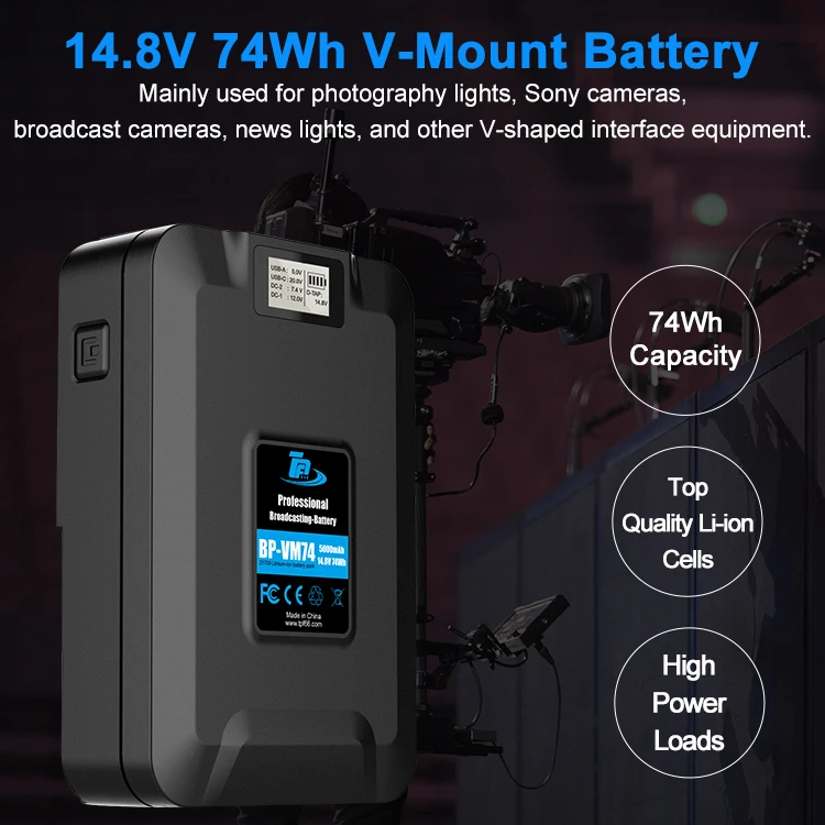 Инновационные 5000mAh 14,8 V 74Wh V Блокировка V Mount батареи на камеру полевые мониторы