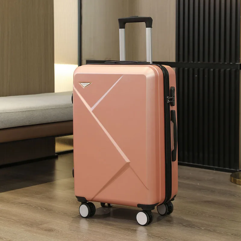 Rose Gold Custom Abs Portable Luggage Bag Travel Luggage Wholesale Carry Hand Luggage Suitcase