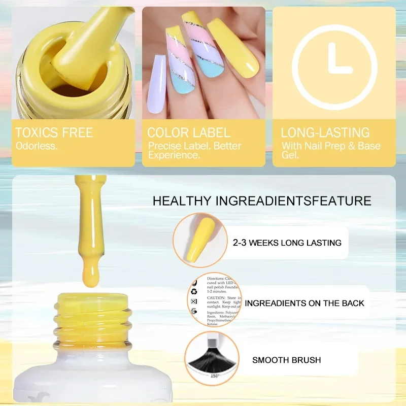 RONIKI 15ml Pink Nude Glass Series Soak Off UV Gel Polish Customized Jelly Transparent Crystal Nail Gel Polish