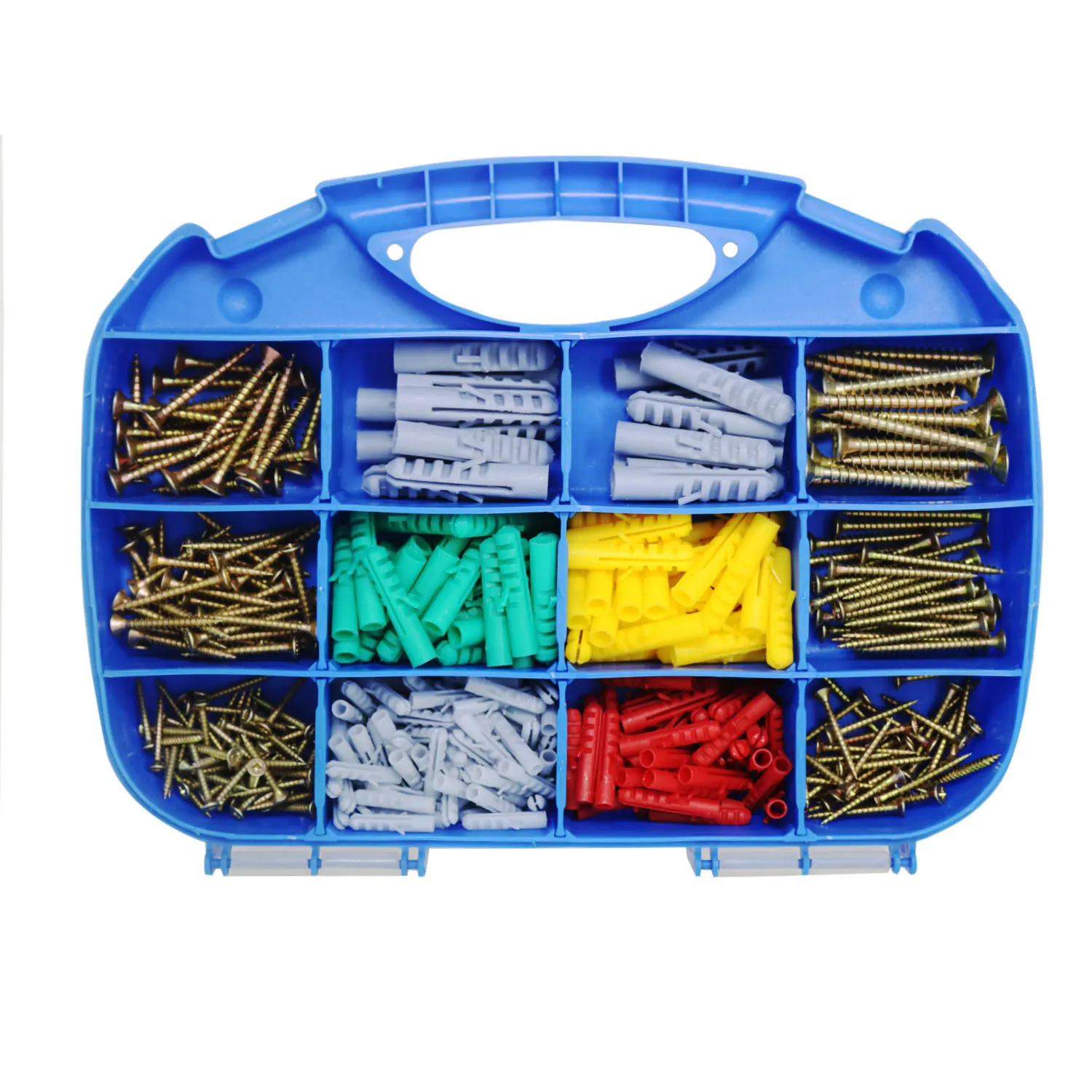 Hot sale plastic anchor box popular design csk head manufacturer chipboard screw kit