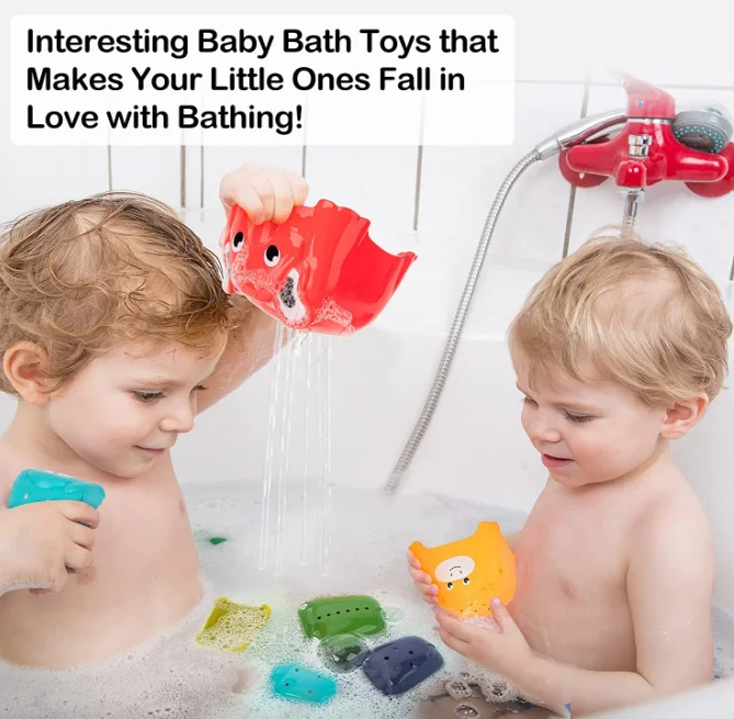 New Cute Animal Stacking cups early development and activity baby toy building blocks bathtub toy for toddlers perfect gifts