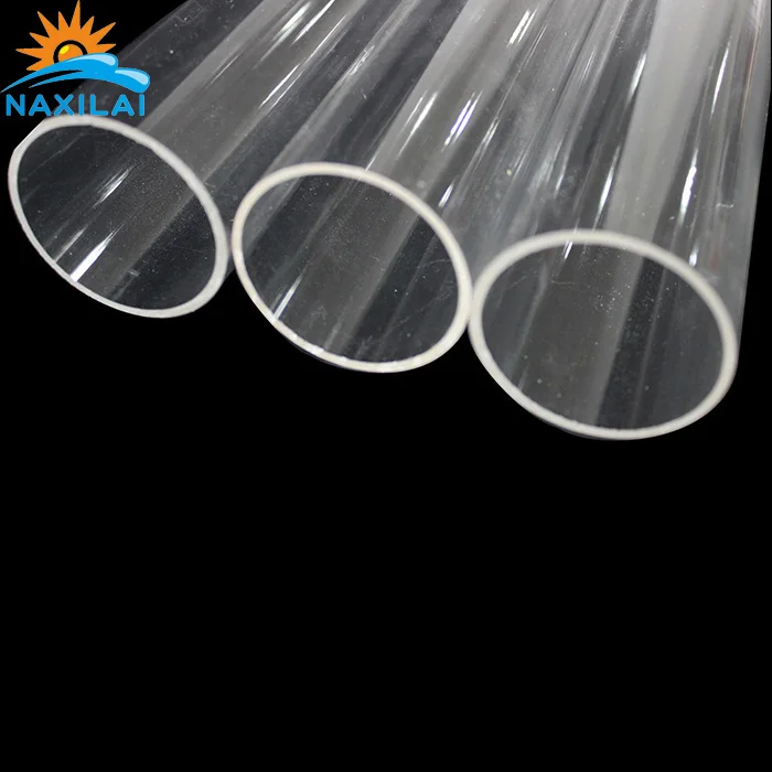 Naxilai transparent threaded acrylic tube clear perspex pipe acrylic yellow round tube