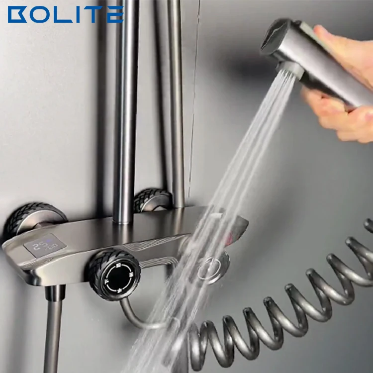 Manufacturer Customized New Designer Multifunctional Piano Key Digital Shower Faucet Set