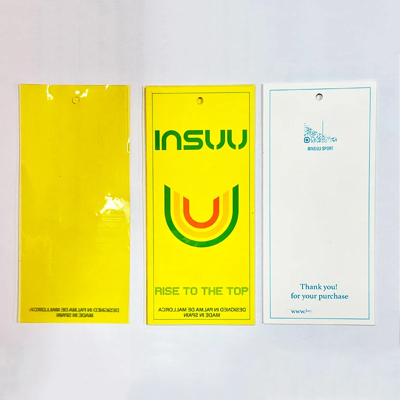 Custom Own Logo Hangtags Printed wrapping paper Hang tag For Clothing Tabs