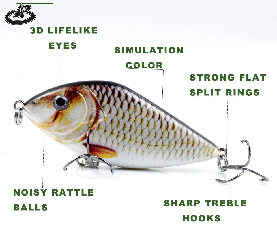 Sinking Minnow Fishing Lure Bait 70mm 14.5g Fake Lures Pike Slide Jerkbait Wobblers