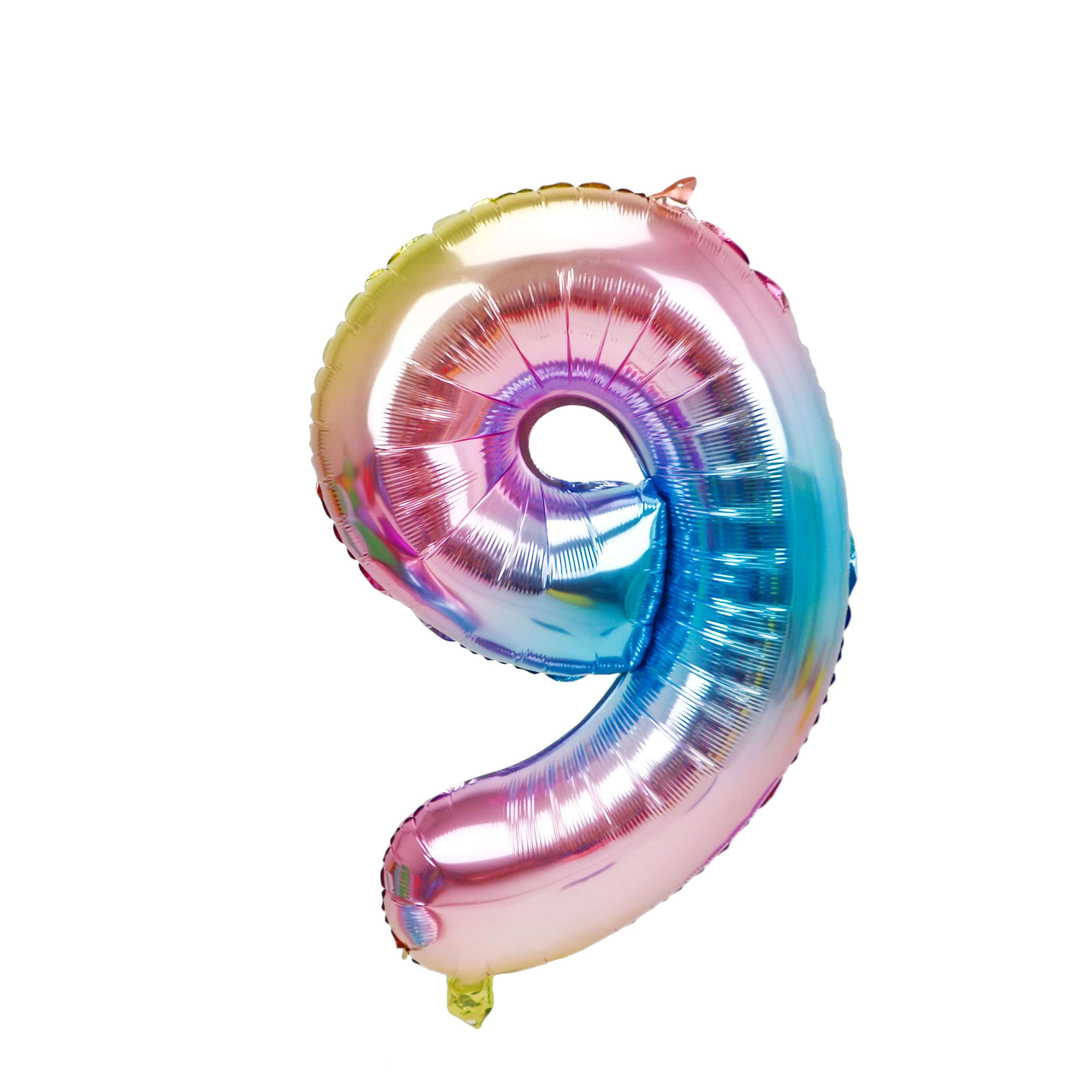 Number Foil Balloon Glitz Laser Helium Balloon Rainbow Colored Balloons Used for Birthday Party Anniversary Decorations