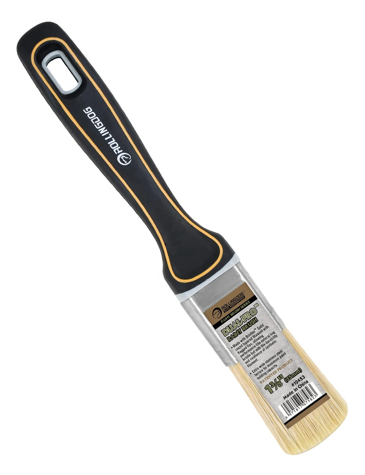 ROLLINGDOG DUAL-PRO 10453 Flat Flagged Tips 45mm  Lower Viscosity Stain Bristlex SRT Filament Wall House Fence Paint Brush