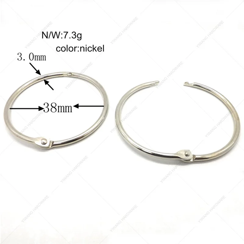 YIWANG 1.5 Inch Metal Book Rings Loose Leaf Binder Rings For Index Cards Notebooks