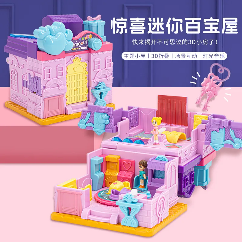 2024 New Product Hot Sale Doll House Toys For Kids Girls Miniature Dollhouse Princess Doll Plastic Play House