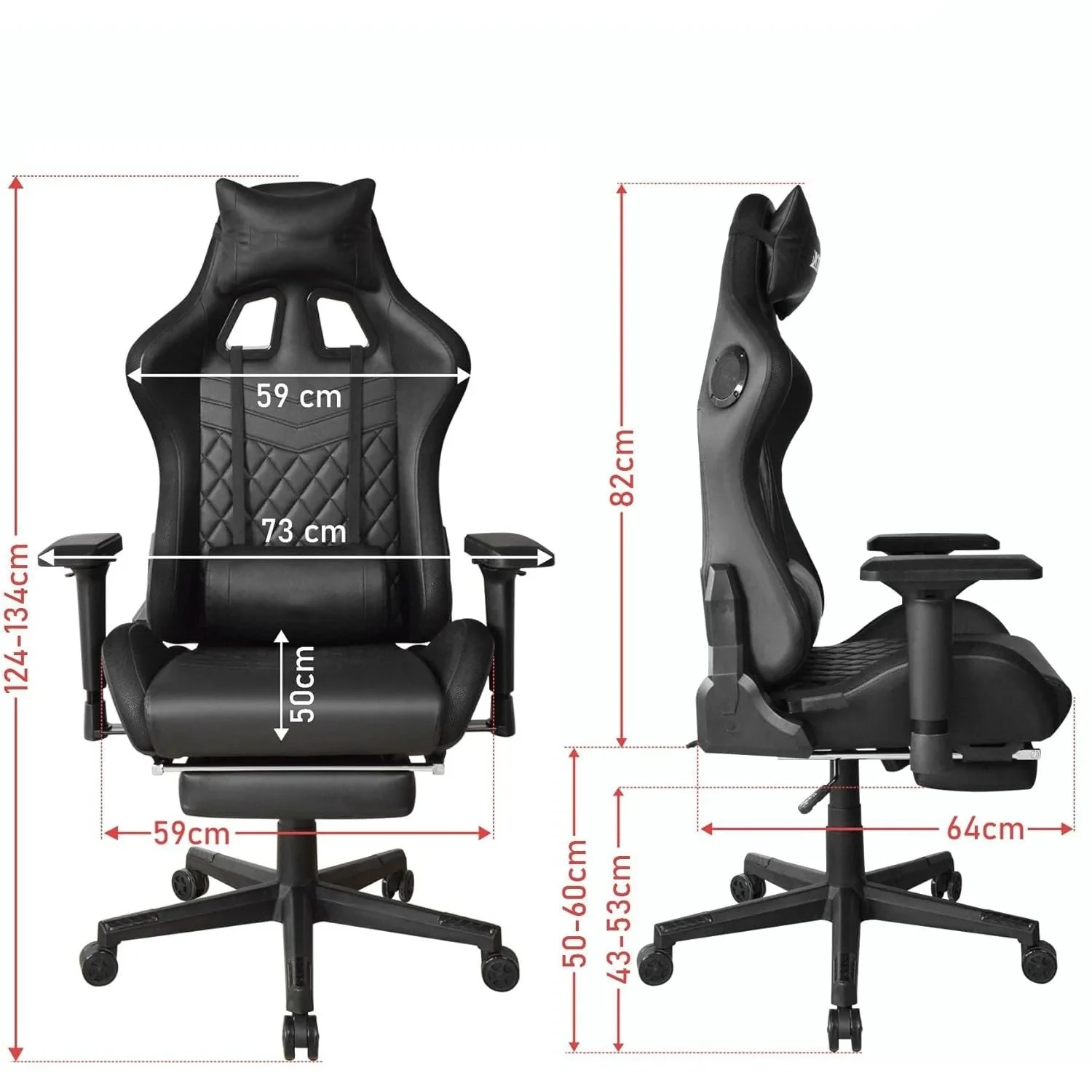 Free Sample Custom Logo High Quality Silla Reclining Computer LED Gaming Gamer Chair with Footrest Portable Handheld Misting Fan