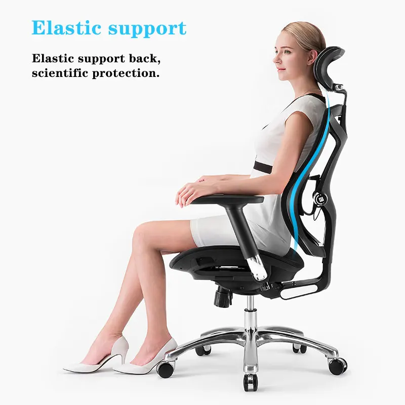 SIHOO V1 High Back Conference Best Ergonomic Back Design Mesh Office Chair 1 Piece Aluminum Modern Seat Height Adjustable