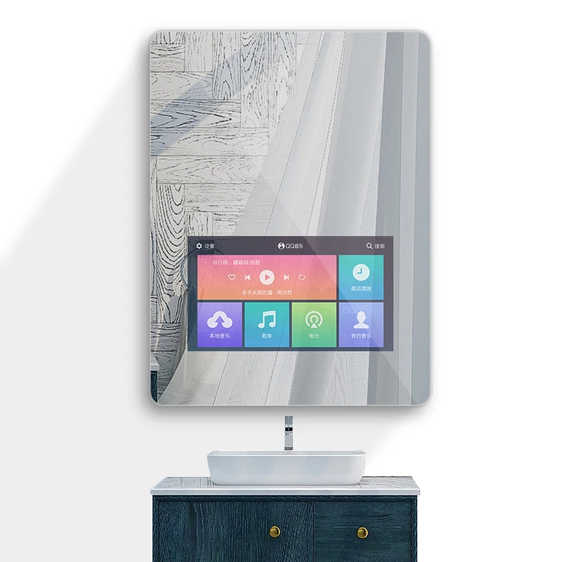 21.5 inch Bathroom Vanity Mirror with Full Touch Screen Smart Android 11 TV LED Smart Mirror