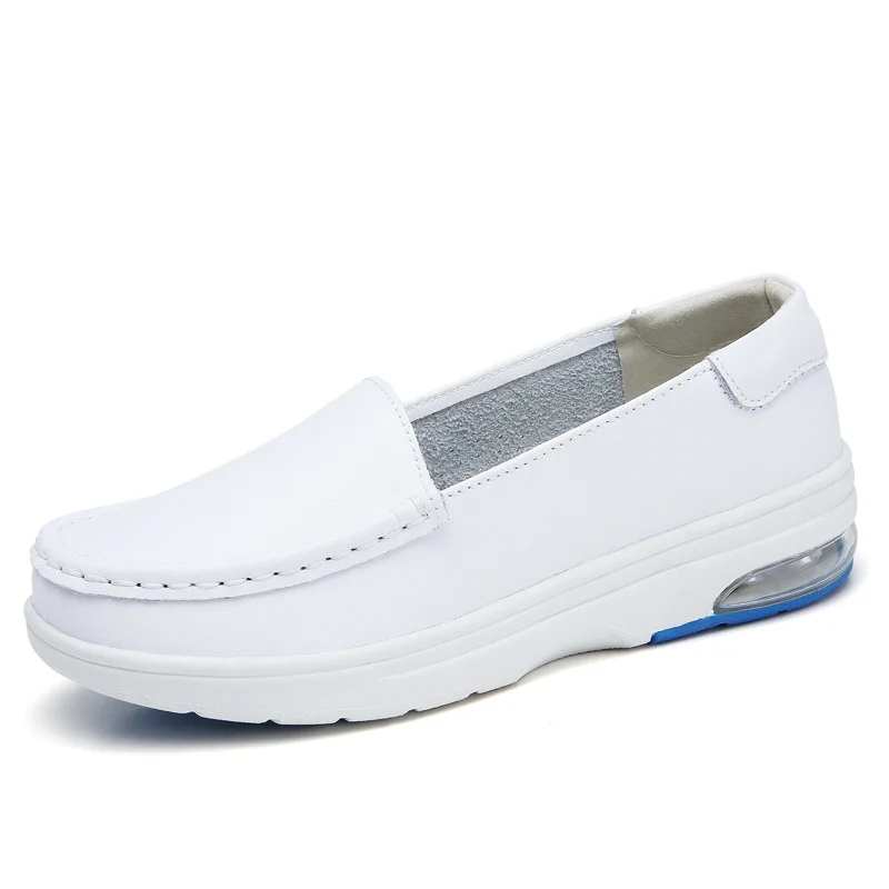 White microfiber upper water proof nurse shoes woman work shoes kitchen safety shoes