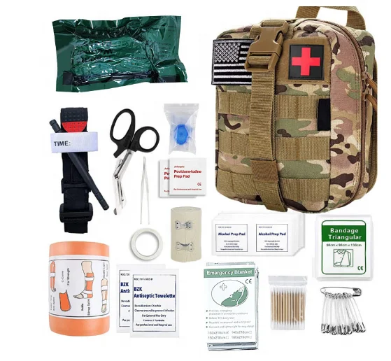 Customized Outdoor Tactical Survival Kit Portable Trauma Bag Emergency Medical First Aid Kit Bag