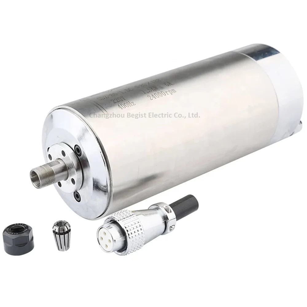 24000 rpm 1.5kw water cooled spindle motor for wood engraving machine