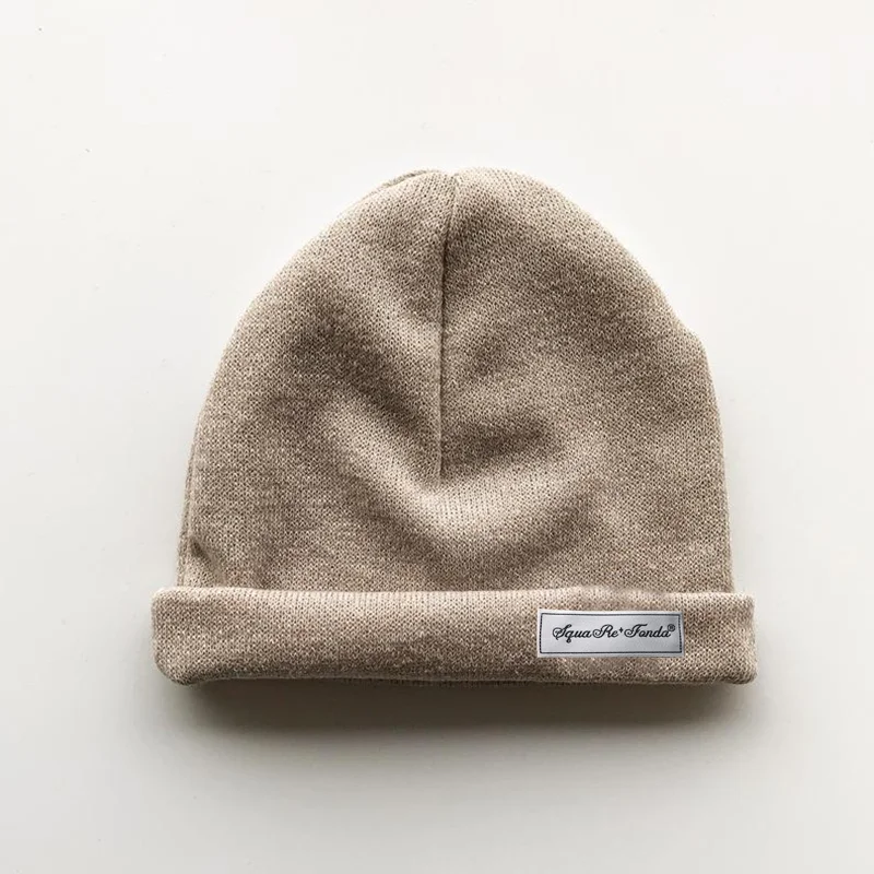 Wholesale  Knit Sprinkle cotton knit kid hat and beanie no pom pom