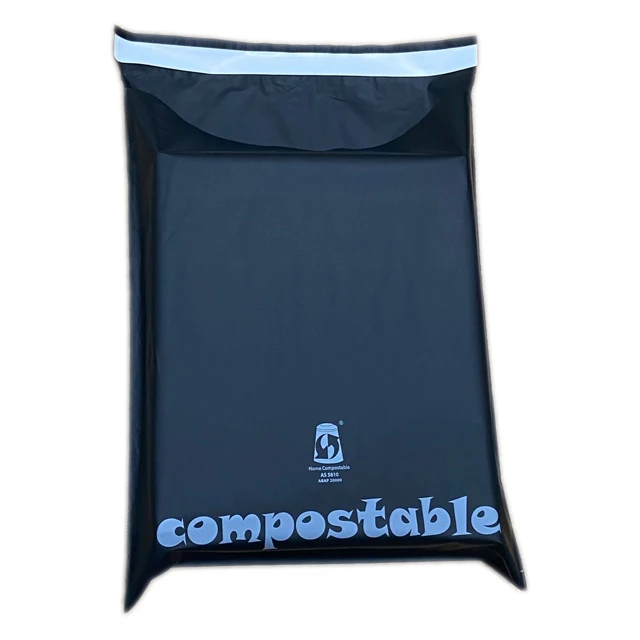 Custom Cornstarch Eco Friendly Compostable Biodegradable Non Plastic Poly Mailers Mailing Bags With logo