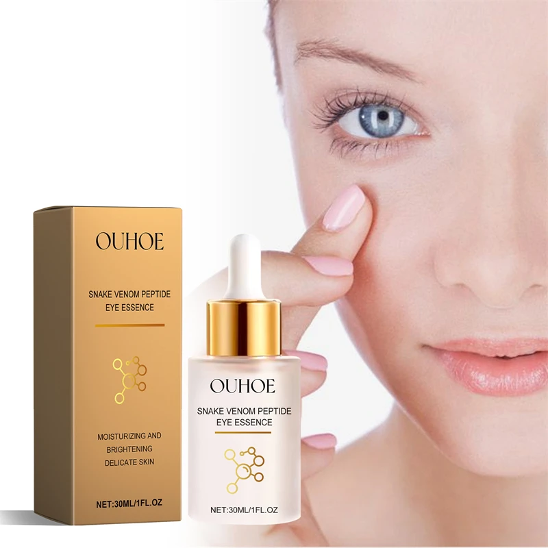 OUHOE 30ml snake venom peptide eye essence moisturizing brightening dark circles wrinkles fine lines eye bag removing serum
