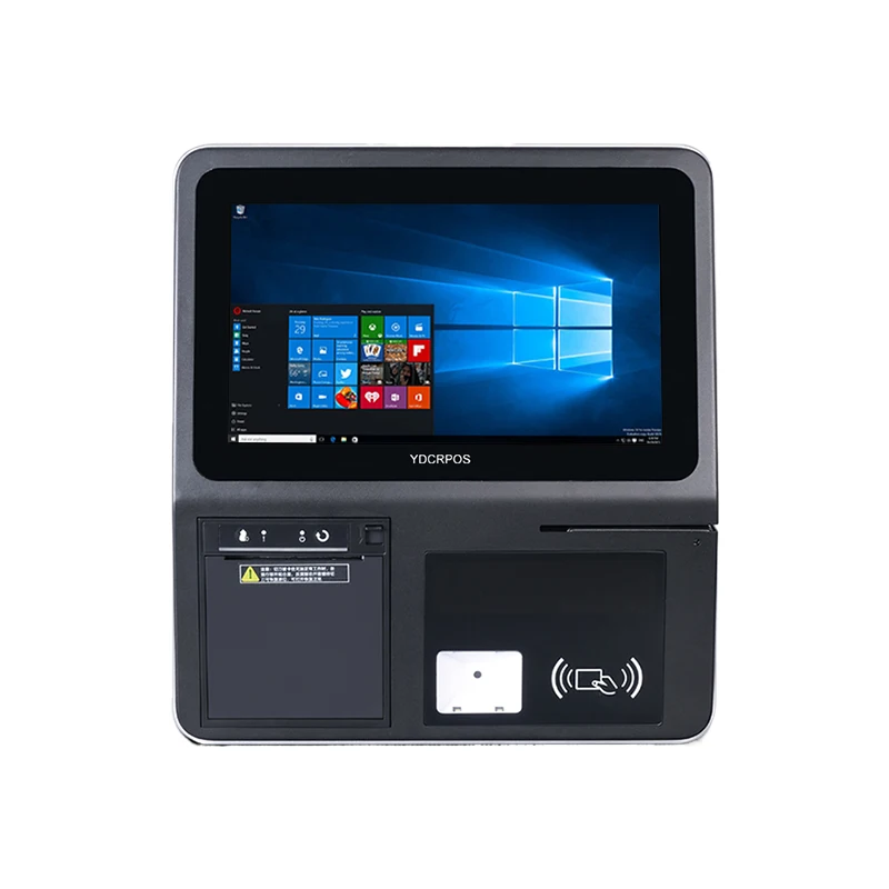 11.6 Inch Wall Mounted Desktop Touch Screen Pos System Cashier Machine with 2D Scanner Thermal Printer