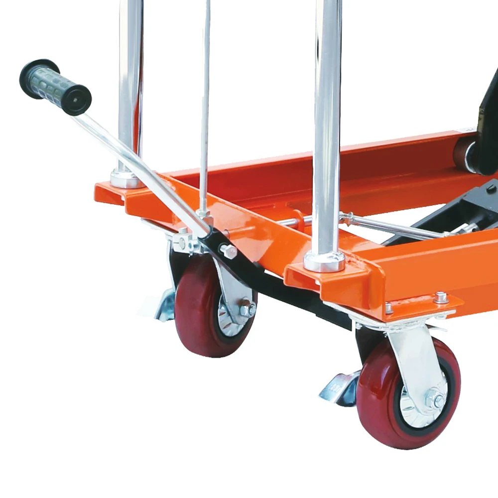Warehouse 1 ton manual hydraulic mechanical scissor lift table cart