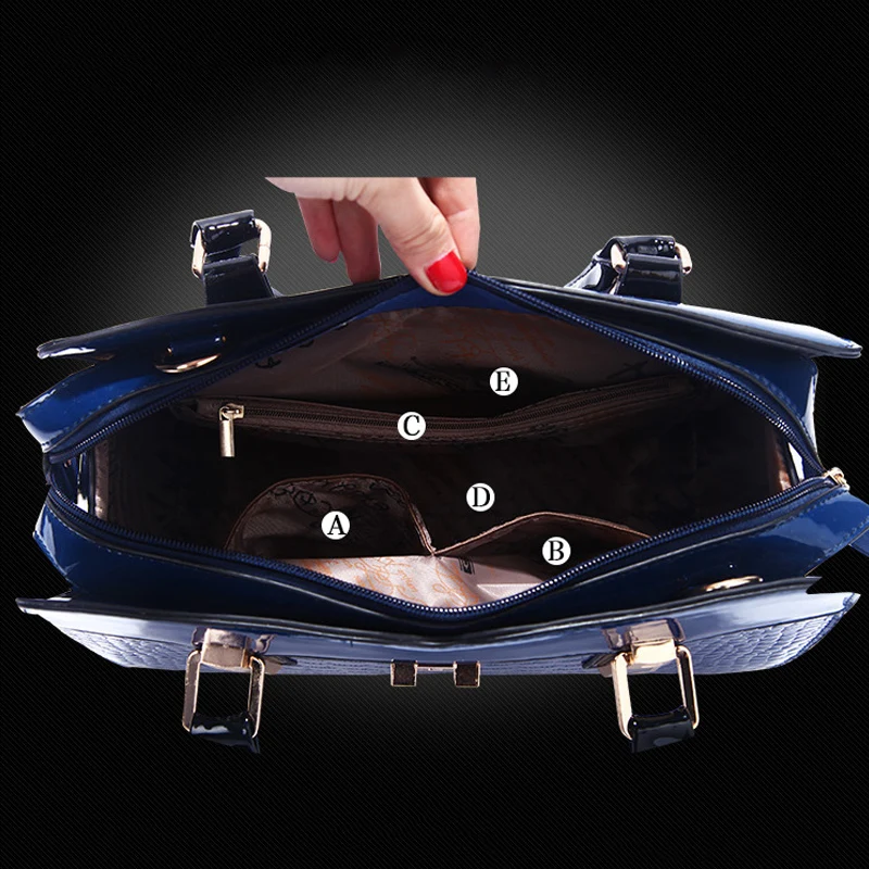 GHB005 High Quality Crocodile Pattern Fashion PU Leather Custom Bags Women Handbags Ladies Women Bag