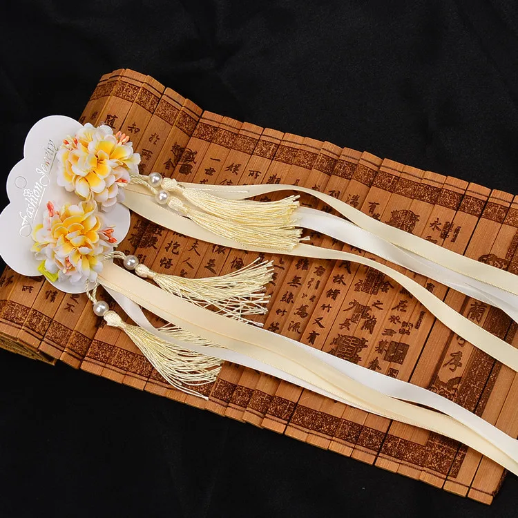  Китайская заколка для волос Hanfu косплея заколки с цветами и кисточками женские модные индивидуальные