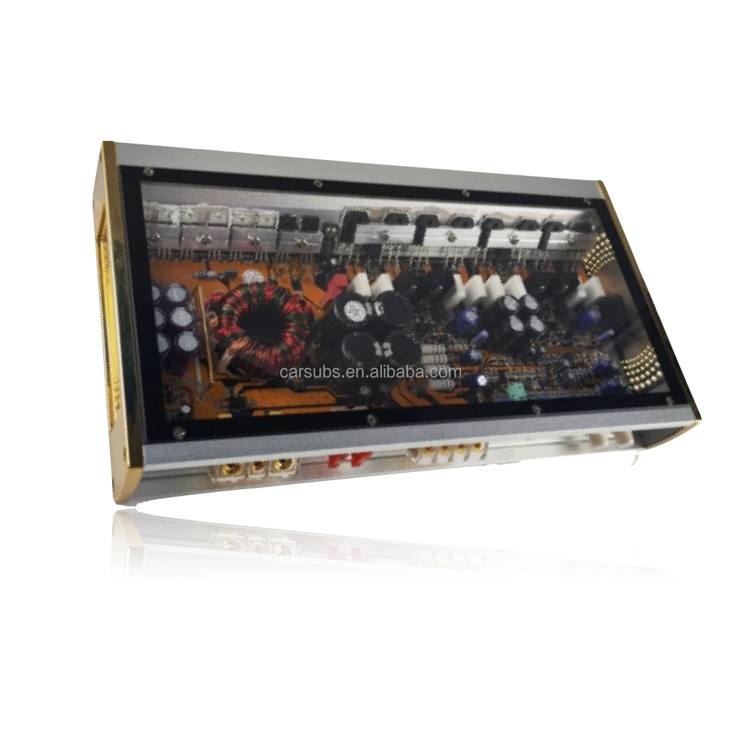 Sound Quality Car Stereo Amp 2 CH RMS 200W HPF LPF Peak 4000W Class D Car Amplifier Class AB