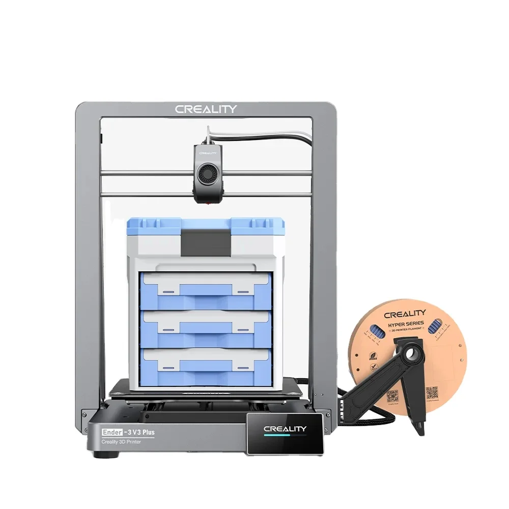 Ender-3 V3 Plus Industrial 3D Printer Kit New with Reliable Y-axis Dual Motors Easy Maintenance Clog-Free Extruder Support Rods