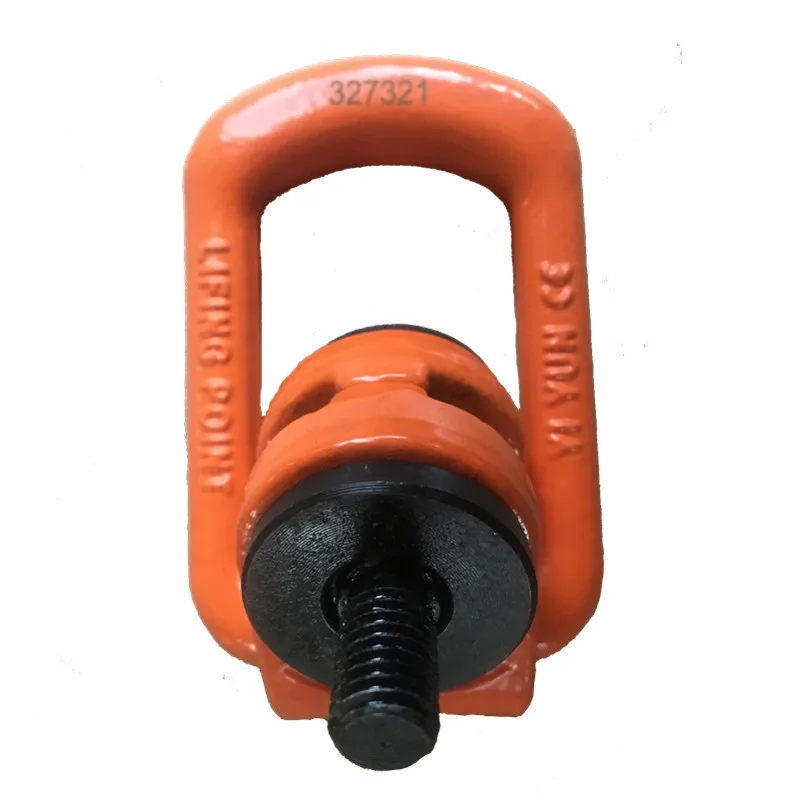 YD-081 WLL10 metric swivel hoist rings double eye bolt Size M42X5.4X137 Rotating Rings Anchor Point double swivel lifting point