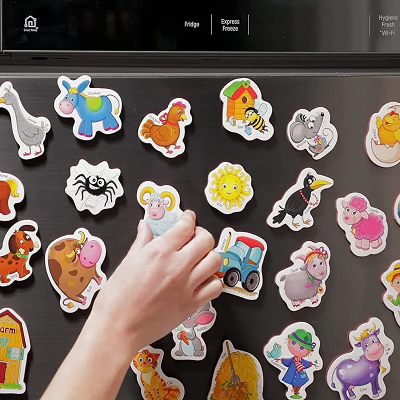 Chsirtams decorate Fridge Magnet paper Soft Silicone Refrigerator Stickers Fridge Magnets Gift set