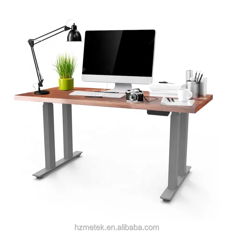 Office Modern Electric Adjustable Computer Table Desk Metal Frame Standing Desk
