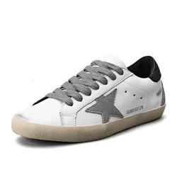 Song Zhongji The same new tide shoes leather flat white shoes dirty shoes