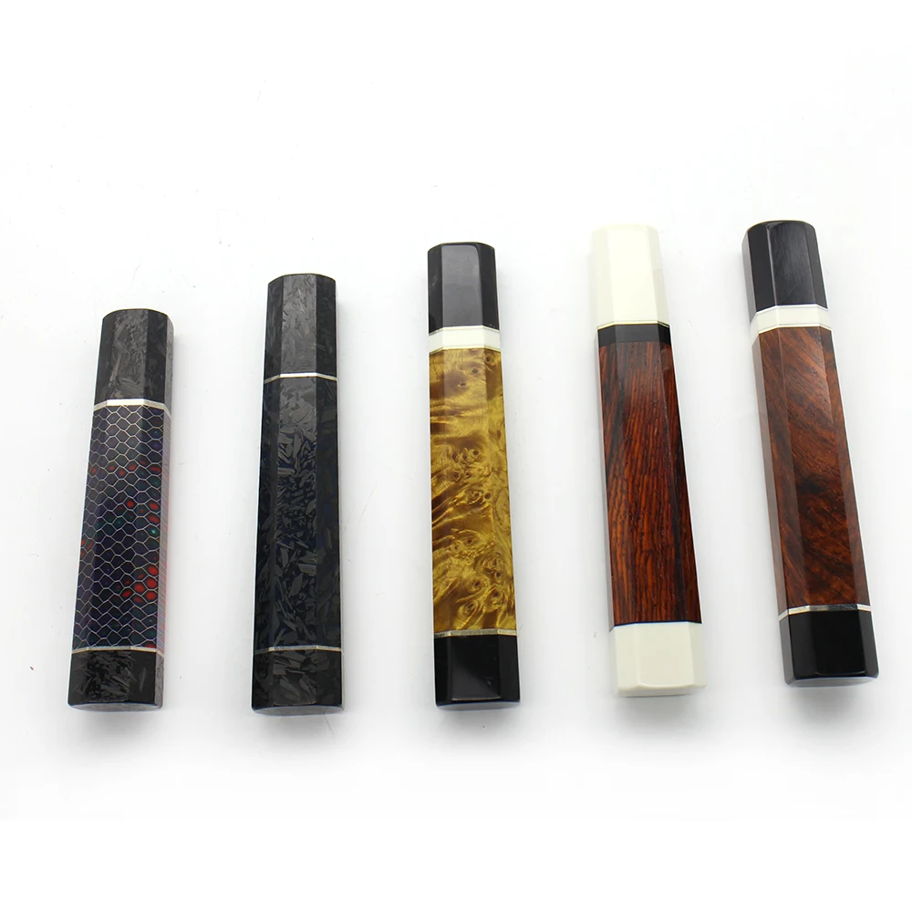 Solidified Wood Handle DIY Knife Handle Parts Handmade Knives Octagonal Geometry Handle