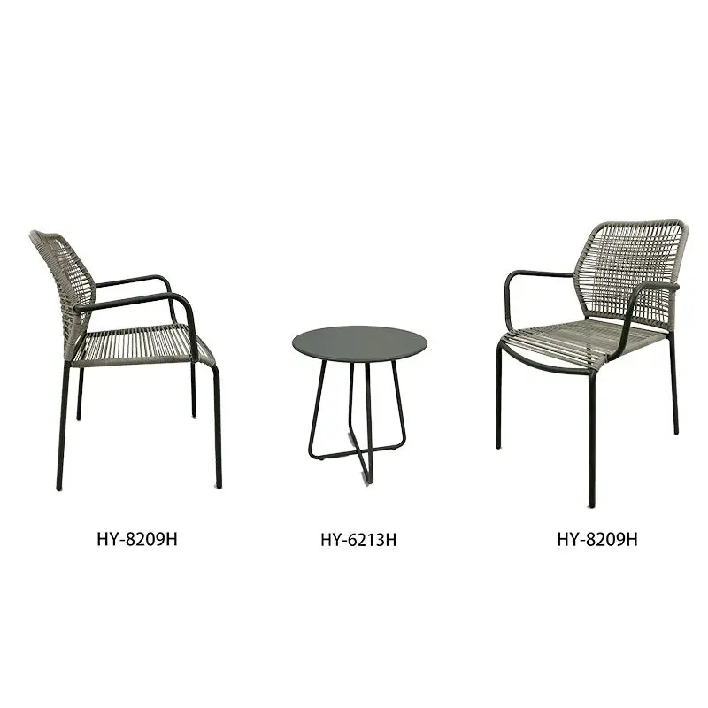 Новинка 2022, садовая мебель, железный плетеный стол для разговора на открытом воздухе, Набор стульев